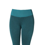 Women Butt Lift Leggings Textured Yoga Pants Gym Activewear Green S