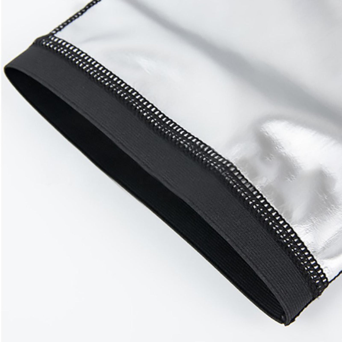 2 Pack Sauna Arm Trimmer Sweat Wrap Bands Weight Loss Slimmer Silver coating