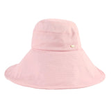 Women Men Bucket Hat Wide Brim Hats Sun UV Protection Fishing Cap M Pink