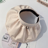 Sun Hat Large Brim Summer UV Protection Women Travel Visors Headwear Beige