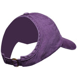 Women Backless Ponytail Hat Baseball Cap High Messy Bun Caps Purple