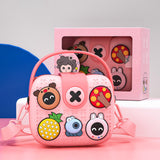 Kids Crossbody Bag Purse DIY Animal Buckles Shoulder Bag Satchel Pink