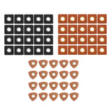 Maxbell 20pcs Badges Patch Labels Eyelets Grommets Sewing Applique Brown Triangle