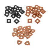 Maxbell 20pcs Badges Patch Labels Eyelets Grommets Sewing Applique Brown Triangle