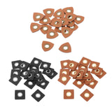 Maxbell 20pcs Badges Patch Labels Eyelets Grommets Sewing Applique Brown Triangle