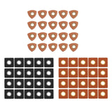 Maxbell 20pcs Badges Patch Labels Eyelets Grommets Sewing Applique Brown Triangle