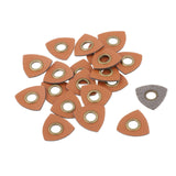 Maxbell 20pcs Badges Patch Labels Eyelets Grommets Sewing Applique Brown Triangle