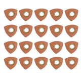Maxbell 20pcs Badges Patch Labels Eyelets Grommets Sewing Applique Brown Triangle
