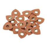 Maxbell 20pcs Badges Patch Labels Eyelets Grommets Sewing Applique Brown Triangle
