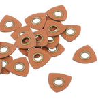Maxbell 20pcs Badges Patch Labels Eyelets Grommets Sewing Applique Brown Triangle