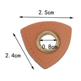 Maxbell 20pcs Badges Patch Labels Eyelets Grommets Sewing Applique Brown Triangle