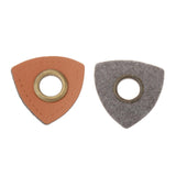 Maxbell 20pcs Badges Patch Labels Eyelets Grommets Sewing Applique Brown Triangle