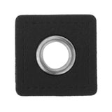 Maxbell 20pcs Badges Patch Labels Eyelets Grommets Sewing Applique Black Square