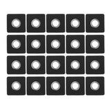 Maxbell 20pcs Badges Patch Labels Eyelets Grommets Sewing Applique Black Square