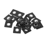 Maxbell 20pcs Badges Patch Labels Eyelets Grommets Sewing Applique Black Square