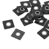 Maxbell 20pcs Badges Patch Labels Eyelets Grommets Sewing Applique Black Square