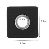 Maxbell 20pcs Badges Patch Labels Eyelets Grommets Sewing Applique Black Square