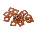 Maxbell 20pcs Badges Patch Labels Eyelets Grommets Sewing Applique Brown Square