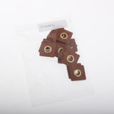 Maxbell 20pcs Badges Patch Labels Eyelets Grommets Sewing Applique Brown Square