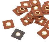 Maxbell 20pcs Badges Patch Labels Eyelets Grommets Sewing Applique Brown Square