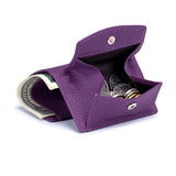 Fashion Small Women PU Leather Wallet with Coin Organizer Card Case Purse Purple