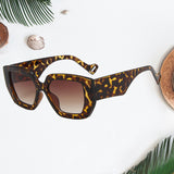 Oversized Sunglasses UV Protect Eyeglasses Stylish Sun Glasses Leopard Print