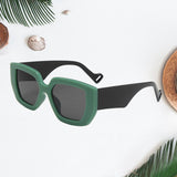 Oversized Sunglasses UV Protect Eyeglasses Stylish Sun Glasses Green