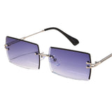 Retro Sunglasses Chic Tinted Lens UV Protection Eyewear Dark Blue Lens