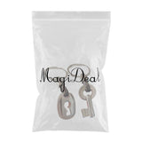 Couple Keychain Metal Split Rings Wedding Key Chain Keyrings Gift Silver