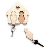 Couple Keyring Holder Wall Lovers Pendant Stand DIY Party Birthday Gift L