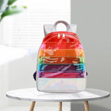 Clear Backpack Heavy Duty Shoulder Bag Outdoor Daypack Rucksack Red