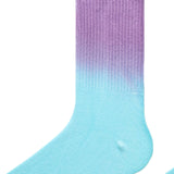 Women Cotton Socks Tube Long Socks Casual Walking Socks Blue Purple