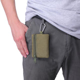 Multi-purpose Money Wallet Bag Change Purse Key Pouch with Zipper Minimalist Green