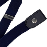 Fashion Adjustable Belts Stretch No Buckle Waistbands Navy Blue