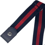 Fashion Adjustable Belts Stretch No Buckle Waistbands Red Black Stripes