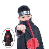 Maxbell Unisex Naruto Cosplay Costumes Cloak Akatsuki Robe Halloween Clothes  L