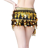 Belly Dance Costumes Hip Scarf Festival Belt India Dancewear Wrap Skirt Black gold