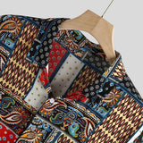 Maxbell Mens Shirts Button Up Shirts Polyester Cotton for Sun Beach Party L