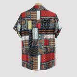 Maxbell Mens Shirts Button Up Shirts Polyester Cotton for Sun Beach Party L