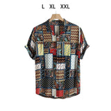Maxbell Mens Shirts Button Up Shirts Polyester Cotton for Sun Beach Party L