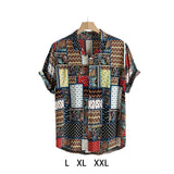 Maxbell Mens Shirts Button Up Shirts Polyester Cotton for Sun Beach Party L