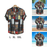 Maxbell Mens Shirts Button Up Shirts Polyester Cotton for Sun Beach Party L