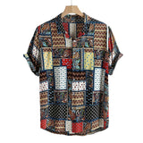 Maxbell Mens Shirts Button Up Shirts Polyester Cotton for Sun Beach Party L