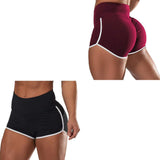 Lady Short Running Pants Sports Workout High Waist Butt Lifting Black