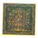 Maxbell Square Scarf Flower Floral Scarf Bundle for Sleeping Wrap Headdress Green