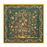 Maxbell Square Scarf Flower Floral Scarf Bundle for Sleeping Wrap Headdress Green