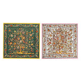Maxbell Square Scarf Flower Floral Scarf Bundle for Sleeping Wrap Headdress Green