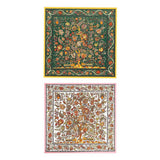 Maxbell Square Scarf Flower Floral Scarf Bundle for Sleeping Wrap Headdress Green