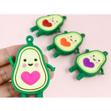 Maxbell 4pcs Avocado Keychain Keyrings Gift for Women Car Key Decor Kids Toy