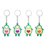 Maxbell 4pcs Avocado Keychain Keyrings Gift for Women Car Key Decor Kids Toy